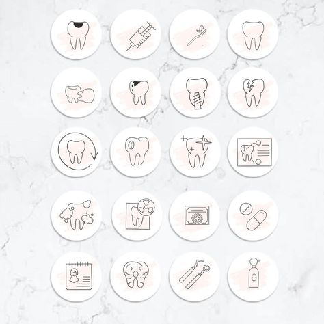 Dentistry Student Instagram Bio, Dental Instagram Highlight Cover, Dental Highlight Cover, Dentist Highlight Instagram, Dental Clinic Instagram Feed, Dental Instagram Post Ideas, Dental Instagram Posts, Dentist Icon, Dentist Instagram