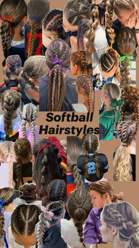 Braided Sporty Hairstyles, Cute Volleyball Hairstyles, Cute Sporty Hairstyles, Soccer Hairstyles, Soccer Hair, Basketball Hairstyles, Softball Hairstyles, Hairstyle Examples, Easy Hairstyles For Thick Hair