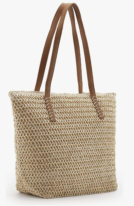 Straw Tote Bag for your next Coastal Grandmother Look Beach Crochet, Summer Purses, Outdoor Vacation, Straw Beach Bag, Daily Bag, Summer Tote, Straw Tote Bag, Straw Tote, Tote Handbag