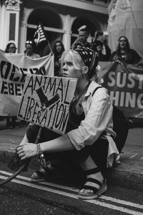 Types Of Feminism, Vegan Protest, Protest Ideas, Liberation Art, A Level Textiles, Animal Activism, Animal Activist, Vegan Quotes, Animal Liberation