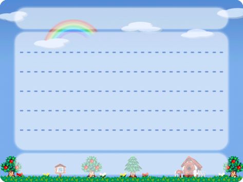 Animal Crossing Stationary, Animal Crossing City Folk, Animal Crossing City, Digital Stationary, Gaming Things, Thank U Cards, Memo Pad Design, Frame Edit, Soft Cell