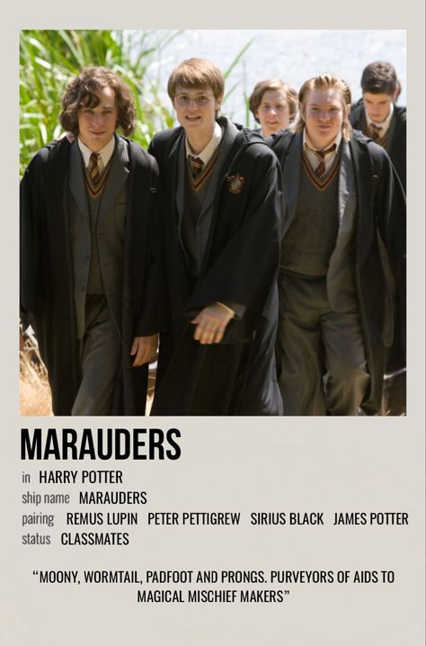 minimal polaroid relationship poster for marauders from harry potter Movie Posters Harry Potter, Posters Harry Potter, Indie Movie Posters, Harry Potter Painting, Character Posters, Arte Doodle, Harry Potter Poster, Marauders Harry Potter, Harry Potter Movie