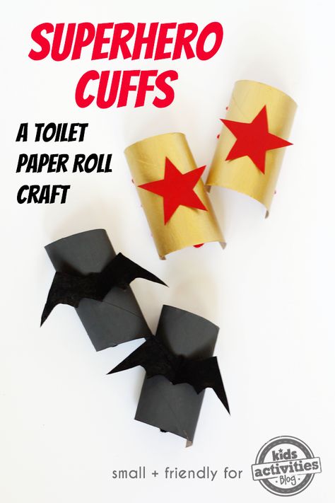 Superhero-Cuffs-A-Toilet-Paper-Roll-Craft - Kids Activities Blog Superhero Cuffs, Hero Crafts, Roll Craft, Superhero Crafts, Vbs Themes, Simple Craft, Toilet Paper Roll Crafts, Paper Roll Crafts, Crafty Kids