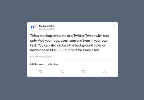 36 Best Instagram and Social Media Mockups for 2020 | Mediamodifier Twitter Mockup, Twitter Text, Social Media Mockup, Twitter Ads, Twitter Post, Twitter Tweets, Brand Assets, Psd Designs, Mockup Templates