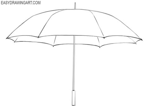 How to Draw an Umbrella Draw Umbrella Easy, How To Draw An Umbrella, Umbrella Sketch, Umbrella Tattoo, Umbrella Drawing, Drawing Base Poses, Transparent Umbrella, Challenge Instagram, Cute Umbrellas