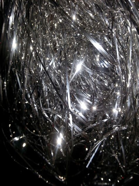 Tinsel Trash Magic, 80s House, Silver Tinsel, Tinsel Garland, Texture Photography, Royal Look, House Music, Antlers, Twinkle Twinkle