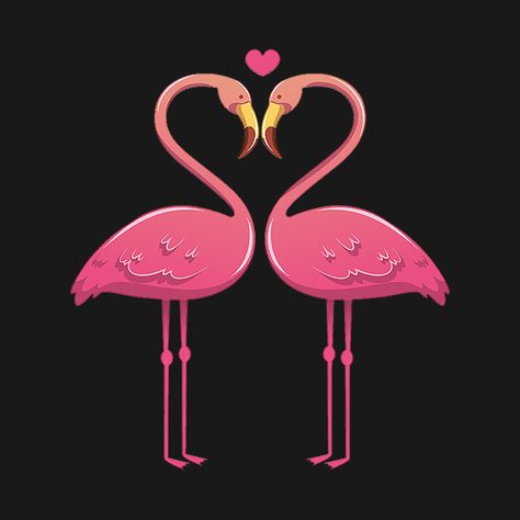 Flamingo Love Quotes, Funny Flamingo Art, Flamingo Heart, Pink Flamingo Illustration, Flamingo Love, Flamingo Graphic, Love Birds Painting, Flamingo Craft, Birds Design