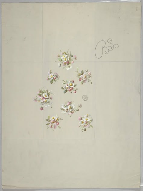 Designs for Wallpaper and Textiles: Flowers | Smithsonian Institution Designs For Wallpaper, Name Drawings, Drawing Designs, Flower Cottage, Floral Room, Hand Painted Fabric, Design Department, For Wallpaper, Smithsonian Institution