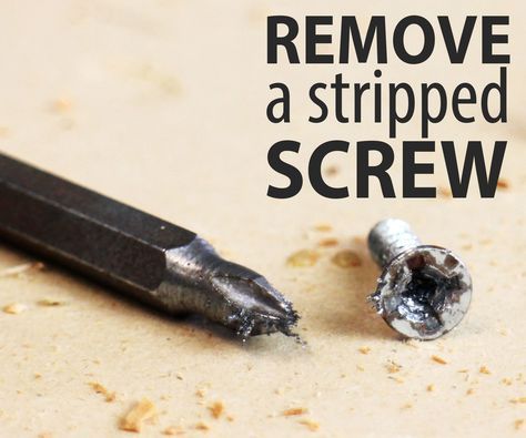 Remove Stripped Screw, Stripped Screw, Deep Cleaning Tips, Carpentry Diy, Home Fix, Diy Home Repair, Home Repairs, Tool Hacks, Cleaning Routine