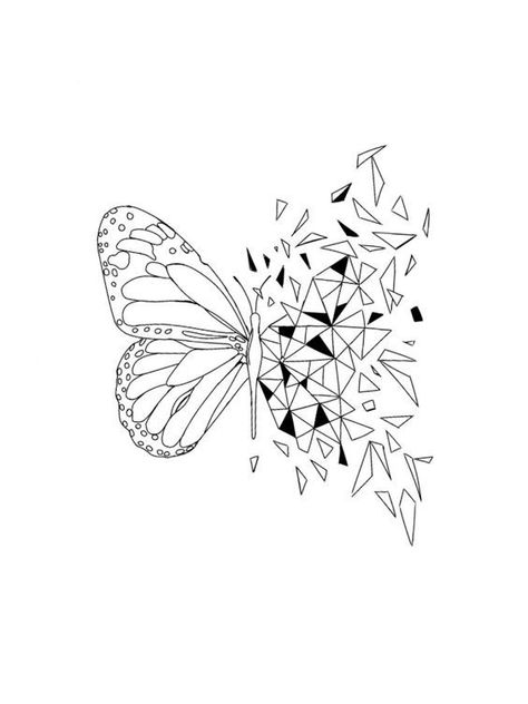 Sacred Geometric Tattoo, Easy Butterfly Drawing, Cover Up Tattoos For Women, Rose Line Art, Fashion Coloring Book, Nature Logo Design, Geniale Tattoos, Geometric Pattern Art, Animal Doodles