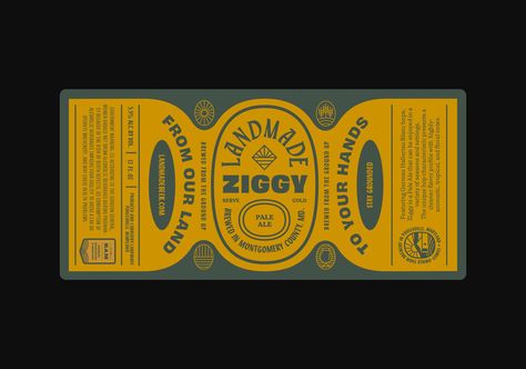 Landmade Beer - Buddy-Buddy | A branding and packaging design studio in Minneapolis Brewery Stickers Display, Brewery Merchandise Ideas, Brewery Website, Brewery Branding Design, Brewery Branding, Brewery Stickers, Brand Identity Package, Identity Package, Zach Bryan