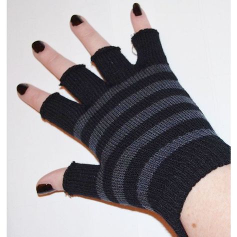 Grey and Black Striped Short Emo Fingerless Gloves (72 ARS) ❤ liked on Polyvore featuring accessories, gloves, striped fingerless gloves, fingerless gloves, striped gloves and short gloves Striped Fingerless Gloves, Striped Gloves, Short Gloves, Emo Aesthetic, Gloves Fingerless, Rock Outfit, Emo Outfits, Emo Fashion, Striped Short