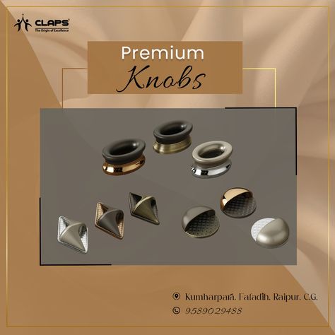 *PREMIUM KNOBS* Drawer knobs come in a wide variety of styles, shapes, sizes, and materials to match different design aesthetics and interior decor themes. To explore our exclusive range of luxury door hardware and fittings. Contact us at - 095890 29488 . . . . . #ClapsIndia #OriginOfExcellence #FancyHardware #LuxuryFittings #QualityCraftsmanship #ElevateYourSpace #InteriorDecor #DreamInteriors #SophisticatedLiving #ProfessionalSpaces #HomeDecorInspo #luxurylivingraipur #homedecorraipur Luxury Door, Design Aesthetics, Decor Themes, Drawer Knobs, Interior Decor, Luxury Living, Door Hardware, Interior Decorating, India