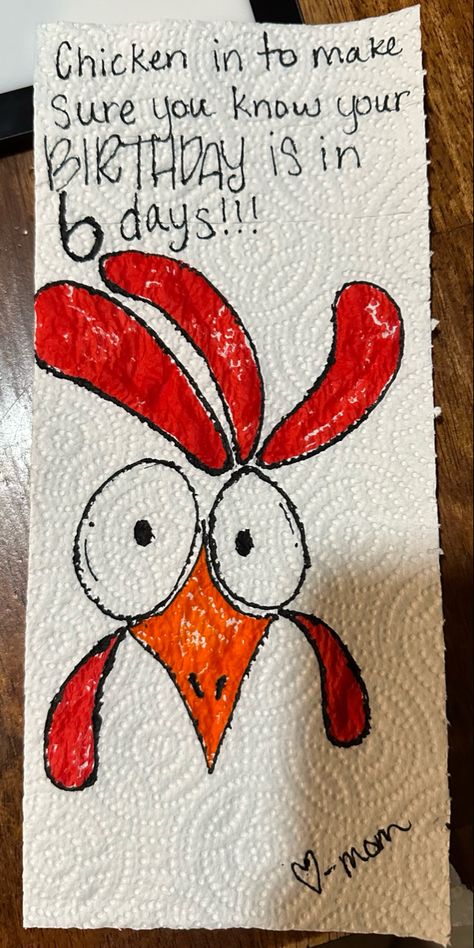 Lunchbox Napkin Chicken Birthday Doodle Note Lunch Box Napkin Drawings, Napkin Doodles, Lunchbox Doodles, Notes For Kids Lunches, Chicken Birthday, Kids Lunch Box Notes, Girls Lunch, Grade Three, Birthday Doodle