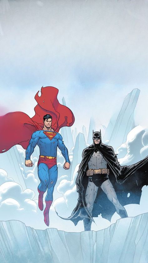 Batman Superman Wallpaper: Dynamic Duo Unite in This Epic Background Superman And Batman Wallpaper, Superman Art Comic, Superman Comic Wallpaper, Batman Superman Wallpaper, Old Batman, Superman Comic Art, Superman Poster, Castlevania Wallpaper, Superman X Batman