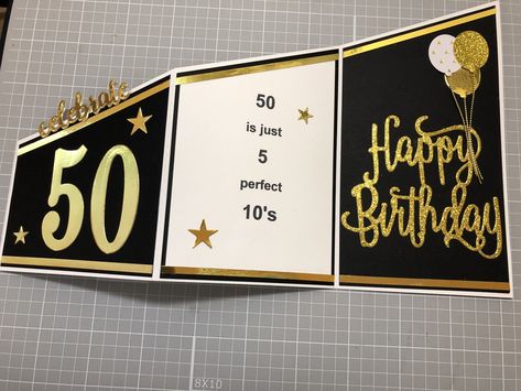 Masculine 50th Birthday Cards, 50th Birthday Card, Man Cards, 50th Bday, 50 Birthday, Craft Things, 50th Birthday Cards, Birthday Wishes Cards, Birthday Cards For Men