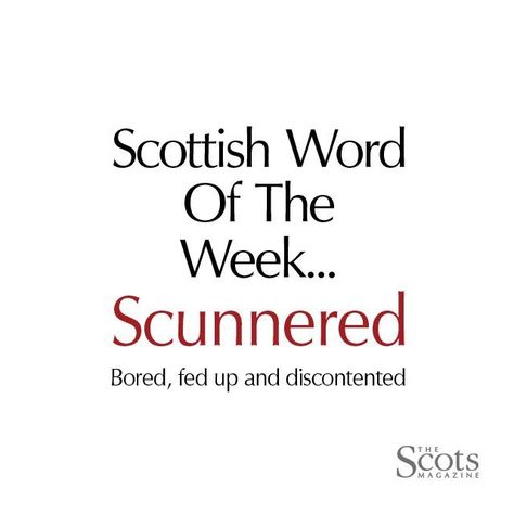 Scottish Word Of The Week, Scottish Words, Word Of The Week, This Week, Silly Words, Unique Words Definitions, Uncommon Words, Word Nerd, Interesting English Words