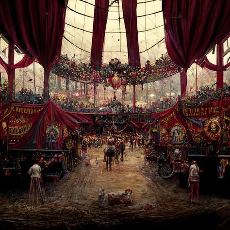 Steampunk Circus Art, Fantasy Circus Aesthetic, Medieval Circus Aesthetic, Whimsical Circus Aesthetic, Gothic Circus Aesthetic, Fanfare Aesthetic, Vintage Carnival Aesthetic, Circus Concept Art, 1800s Circus