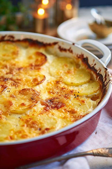 Indulge in restaurant-quality comfort with our Copycat Ruth's Chris Potatoes Au Gratin. Creamy, cheesy, and utterly irresistible. Ruths Chris, Gratin Recipes, Loin Recipes, Potatoe Recipes, Au Gratin Potato Recipes, Pumpkin Rolls Recipe, Gratin Potatoes, Potatoes Easy, Au Gratin Recipes