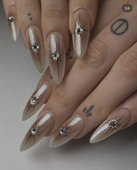 Goth Wedding Nails, Latte Nail Art, Bridgerton Nails Ideas, Latte Nails, Trendy Things, Goth Vibes, Manicure Art, Milky Nails, Goth Nails