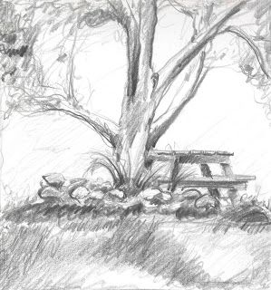 drawings of people at picnic tables | Jonathan Kane Fine Art: Picnic Table Picnic Drawing Easy, Picnic Drawing Aesthetic, Picnic Table Drawing, Picnic Composition Drawing, Picnic Sketch, Family Picnic Memory Drawing, Picnic Drawing, Art Picnic, Fairy Trees