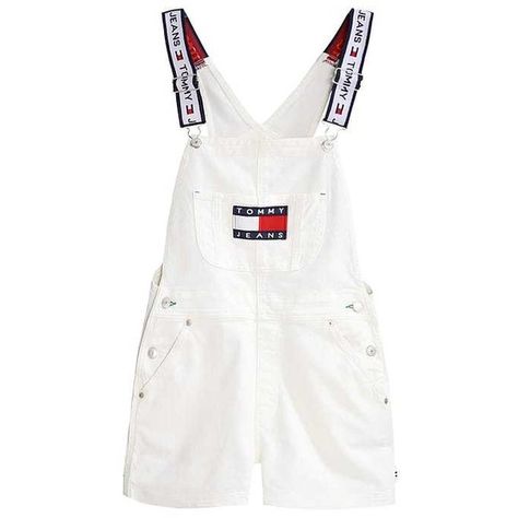 TOMMY JEANS 90S Overall /Buksedragter white denim ZALANDO ❤ liked on Polyvore featuring tommy hilfiger 90s Dungarees, 90s Overalls Outfit, Tommy Hilfiger Outfits Women, Tommy Hilfiger Outfits, Denim Dungaree, Denim Jumper, Tommy Hilfiger Outfit, Tommy Hilfiger Jeans, Dresses Kids Girl