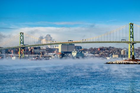 Macdonald Bridge Halifax Harbour Nova Scotia | IMG_2211_Auro… | Earle Hickey | Flickr Halifax Harbour, City By The Sea, Bay Bridge, Nova Scotia, San Francisco Skyline, New York Skyline, Aurora, Bridge, Paintings