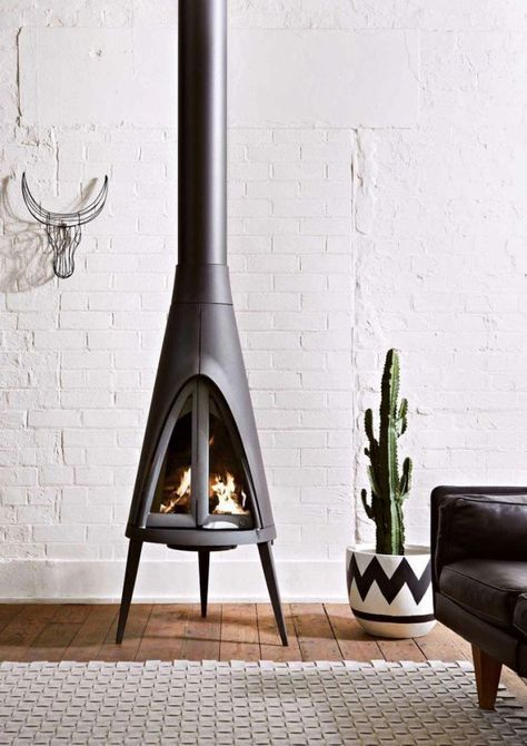 Interesting wood stoves we'd love to cozy up to - Cottage Life Minimalism Living, Design Interior Modern, Gorgeous Fireplaces, Room Deco, Interior Modern, Fireplace Design, Outdoor Fireplace, A Living Room, Australian Design