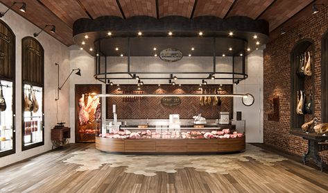 Carnicería Casuchero :: Behance Butcher Store, Local Butcher Shop, Meat Store, Grocery Store Design, Meat Shop, Supermarket Design, Interior Design Photography, Butcher Shop, Shop Fittings