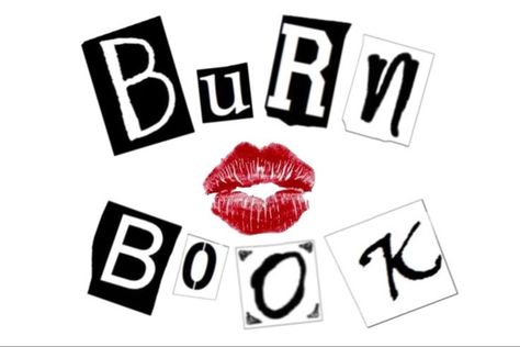 Burnbook Letters, Burn Book Letters Printable, Mean Girls Letters, Mean Girls Drawing, Burn Book Letters, Mean Girls Aesthetic, Kids Cartoon Characters, Burn Book, Book Letters