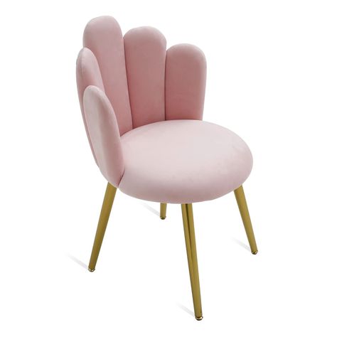 PRICES MAY VARY. 【Elegant Design】The elegant backrest of living room chair is seashell-shaped for a luxurious look, while the gold-finished tapered metal legs for a retro flair. Put the vanity chairs with backs in your living room, grab the attention of your guests at the first time. 【Multi Purpose】 Perfect for make up room, living room, bedroom, dining room and waiting room. You can also use the mid century modern chair as reading chair. The pink accent chair can even be a beautiful eye catcher Ikea Pink Chair, Ikea Room Pink, Cheap Classic Single Button Blazer, Chic Cheap Travel Satchel, Seashell Chair Pink, Pink And Gold Accent Chair, Long Sleeve Elegant Dresses Couture Candy, Gold And Pink Accents Bedroom, Cheap Elegant Wide Leg Pants With Pockets