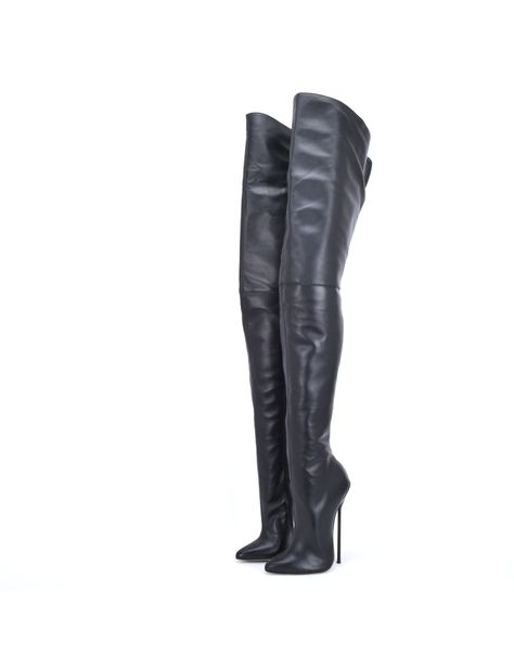 Sanctum VICTORIA OBERSTIEFEL SCHWARZES NAPPA - Shoebidoo Shoes | Giaro high heels Metal Heels, Long Leather Boots, Pointed Boots, Very High Heels, Leather High Heel Boots, Thigh Boots, Thigh High Boots Heels, Rachel Bilson, Thigh Boot