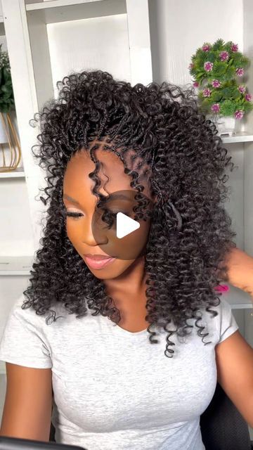 CROCHET BRAIDS / LOCS / Natural WIGS on Instagram: "Our best selling crochet hair 😍😍  Hair : Lolah natural waves  Price : 6700 naira / $17 per pack  2-3 packs recommended   We take orders via website only 🖤  Note :,Please note that we do not run a salon , videos are for demonstrational purpose only" Box Braids With Wet And Wavy Hair, Pre Braided Crochet Braids, Curly Crochet Braids Hairstyles, Curly Hair Crochet Styles, Crochet Styles Hairstyles, Shoulder Length Box Braids Curly Ends, Water Wave Crochet Hairstyles, Curly Crochet Hairstyles For Black Women, Curly Micro Braids