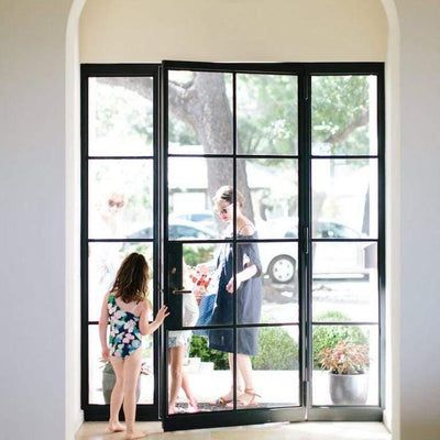 Iron French Door | Metal Glass Door | Steel Frame Door Single Entry Door, French Entry Doors, Entry Door With Sidelights, Wrought Iron Front Door, Single Entry Doors, Steel Frame Doors, Metal Front Door, Iron Front Door, Steel Front Door