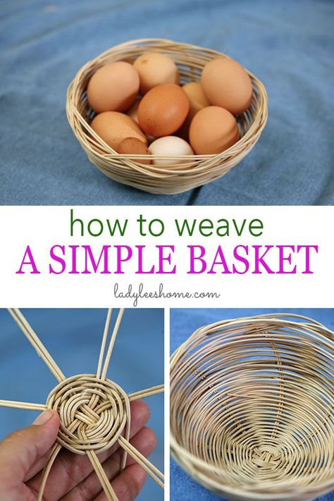 Join me for a picture tutorial on how to weave a basket. A fun, easy, and relaxing project and the result is both beautiful and useful! Also, a great project for kids. #howtoweaveabasket #basketmaking #basketweaving #simplebasketweaving #basketweavingforbeginners Basket Weaving For Kids, Weave A Basket, Weaving For Kids, Basket Weaving Diy, Basket Weaving Patterns, Finding A New Hobby, How To Weave, Willow Weaving, Basket Making