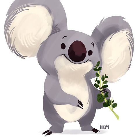 Kola Bear Drawing, Koala Digital Art, Draw Koala, Koala Character, Koala Cartoon, Koala Craft, Koala Illustration, Koala Drawing, Cartoon Koala