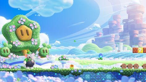 Super Mario Bros. Wonder: World 1 - Welcome To The Flower Kingdom | Nintendo Life Super Mario Bros Wonder, Kingdom Background, Flower Kingdom, Super Mario Run, Super Mario Bros Games, Background Edit, Mario Run, Lego Mario, Mario Game