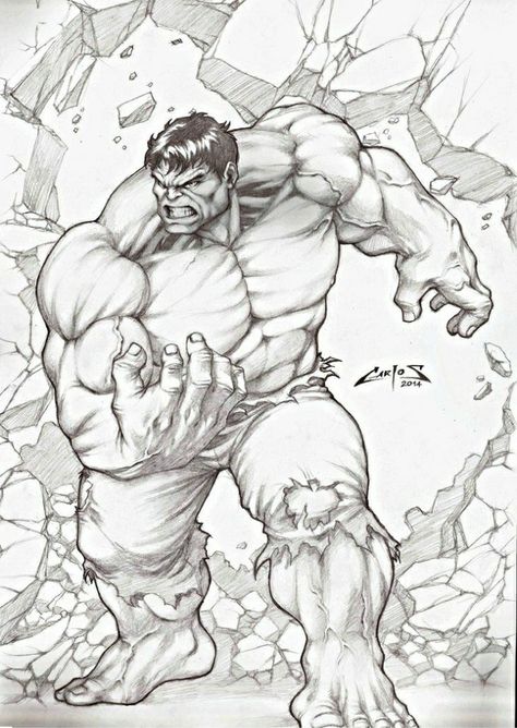 Hulk Sketch, Hulk Tattoo, Hulk Coloring Pages, Hulk Artwork, Drawing Marvel, Comic Sketch, Marvel Art Drawings, Avengers Drawings, Avengers Coloring Pages