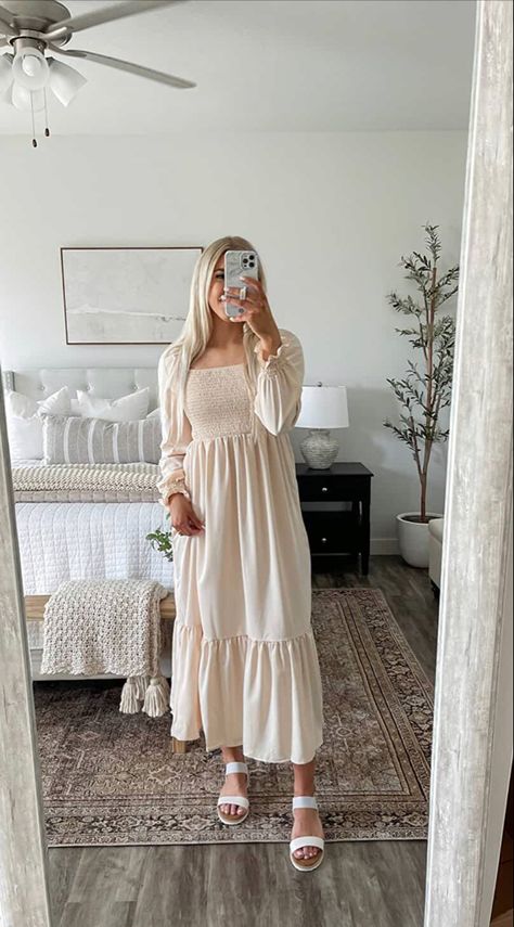 Simple Maxi Dress, Amazon Dresses, Modest Dress, Elegant Maxi Dress, Sleeve Maxi Dress, Wedding Outfits, Summer Events, Spring Summer Dress, Long Sleeve Maxi