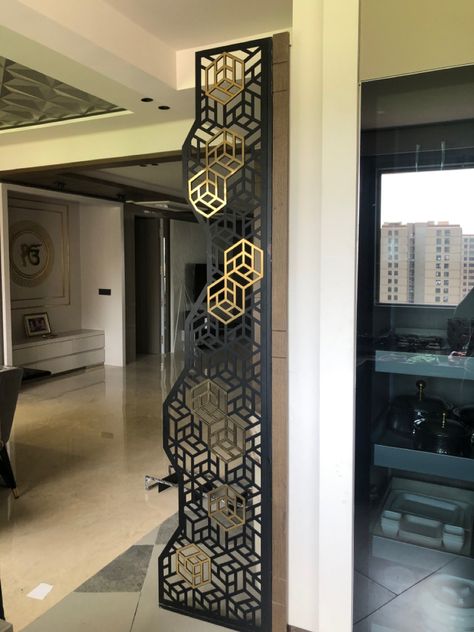 Iron Jali Design, Jali Designs, Cut Furniture, Cnc Jali, Metal Partition, Laser Cut Furniture, Jali Design, Cnc Designs, Gallery Wall Bedroom