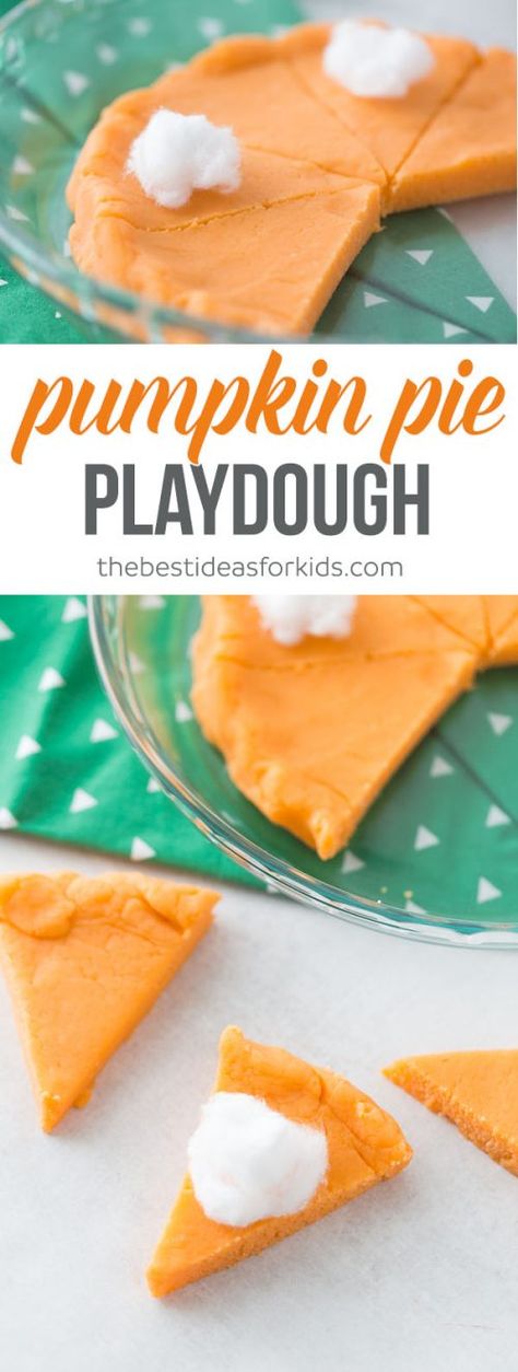 Pumpkin Pie Playdough, Homemade Playdough Recipe, Sensory Activities Toddlers, Playdough Recipe, Toddler Sensory, Autumn Activities For Kids, Homemade Playdough, Pumpkin Pie Recipes, Thanksgiving Activities