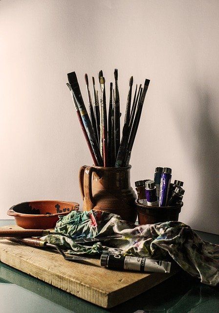 Painting Tools Aesthetic, Paint Brushes Photography, Tools Aesthetic, A Level Photography, Art Therapy Activities, Painter Artist, Watercolor Flowers Paintings, Tumblr Photography, Modern Fantasy