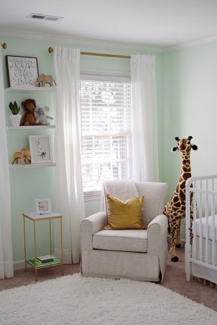 Baby Gaither's Nursery on the Delightfully Chic Blog The Animal Print Shop Plush Melissa and Doug Giraffe mint green nursery Neutral Nursery Colors, Mint Green Nursery, Gender Neutral Nursery Colors, Unisex Kids Room, Baby Room Boy, Gender Neutral Kids Room, Neutral Kids Room, Gender Neutral Baby Nursery, Baby Room Neutral