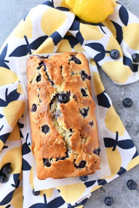 Blueberry Lemon Pound Cake Loaf - Savvy Saving Couple Blueberry Lemon Pound Cake, Pound Cake Loaf, Dessert Loaf, Things To Bake, Lemon Blueberry Pound Cake, Blueberry Loaf Cakes, Lemon Blueberry Loaf, Lemon Loaf Recipe, Blueberry Pound Cake