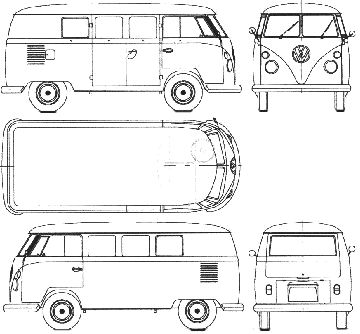 Download free 1963 Volkswagen Kombi Van blueprints. Outlines helps 3d artists, 3d modellers, designers and design studios to find the best blueprints for 3d modeling, animation, CAD and rendering, We supports Autodesk products such as 3D studio MAX, AutoCAD, Maya etc. Use PDF vector templates for car design, wrapping, vinyls making and for commercial fleet branding. Volkswagen Transporter T2, Combi Vw T2, Vw Minibus, Vintage Vw Camper, Volkswagen Type 3, T1 Bus, Vw Art, Volkswagen Van, Vw Bus Camper