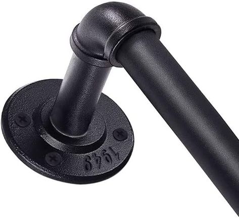 1 Inch Curtain Rods for Windows 66 to 120, Industrial Pipe Curtain Rod, Black Curtain Rod, Outdoor/Indoor Curtain Rod, Rustic Curtain Rod, Rust Resistant Ceiling or Wall Mount, 72 to 144 Inch, Black Black Curtain Rod, Wrap Around Curtain Rod, Pipe Curtain Rods, Industrial Curtain Rod, Rustic Curtain Rods, Outdoor Curtain Rods, Industrial Curtains, Black Curtain Rods, Window Rods