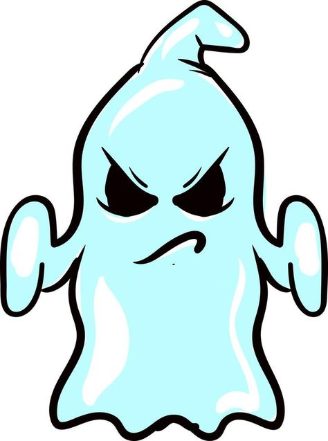 Angry ghost, illustration, vector on white background. Angry Ghost, Ghost Illustration, Vector Portrait, Background Background, Background White, Illustration Vector, White Background, Vector Free, Ghost