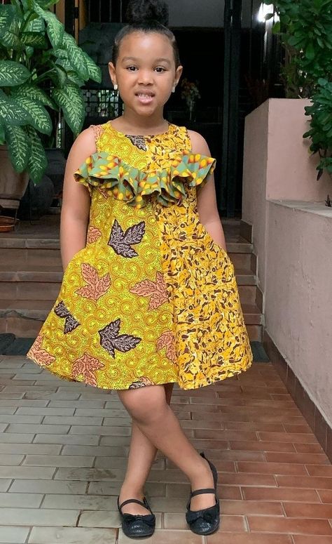 Baby African Clothes, African Kids Clothes, Ankara Styles For Kids, African Attire Dresses, Ankara Dress Styles, African Dresses For Kids, Best African Dresses, Afrikaanse Mode