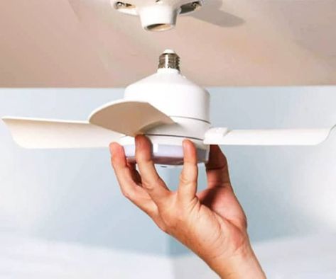 Ceiling Fan Alternative, Bathroom Fan Light, Backyard Office Shed, Kitchen Fan, Tall Lamps, Fan With Light, Led Ceiling Fan, Lamp Socket, Screw It