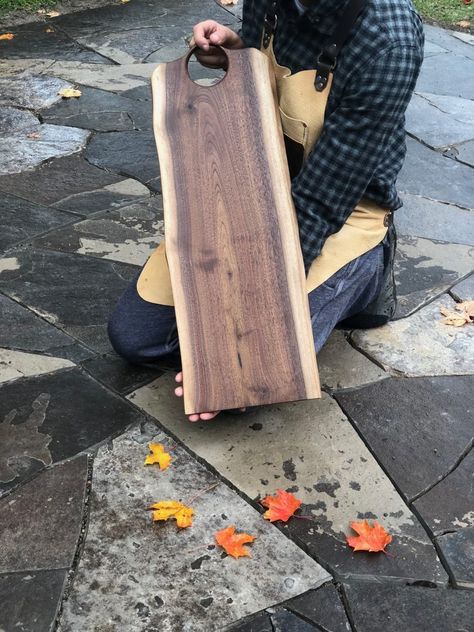 Black Walnut Charcuterie Board, Handmade Charcuterie Board Diy, Wood Charcuterie Board Ideas, How To Make Charcuterie Board From Wood, Wood Charcuterie Board Design, Black Walnut Wood Projects, Charcuterie Board Design Ideas, Walnut Ideas, Charcuterie Board Design